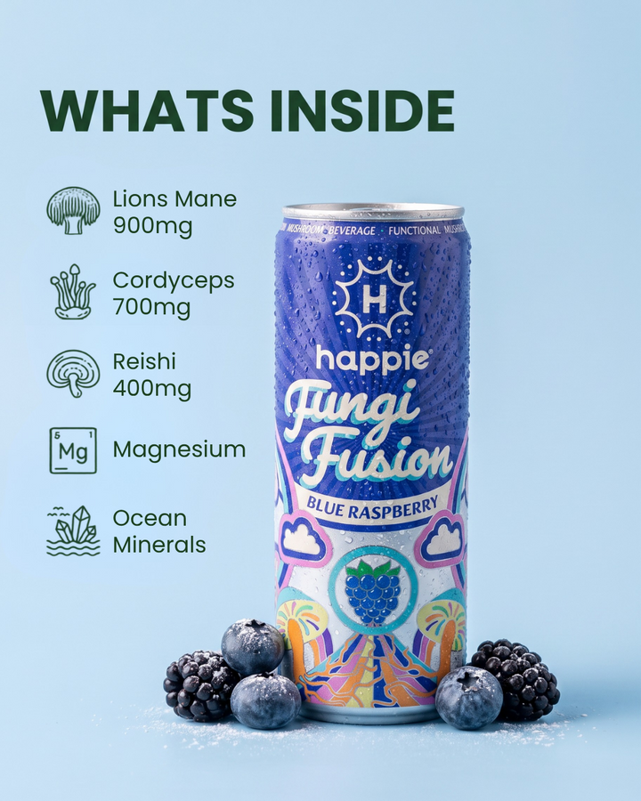 Blue Raspberry Functional Mushroom Drink - 6-Pack