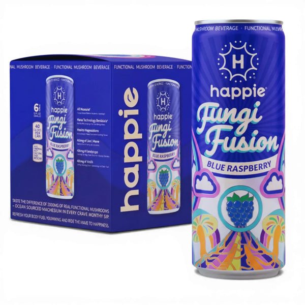 Blue Razzberry Fungi-Powered Seltzer