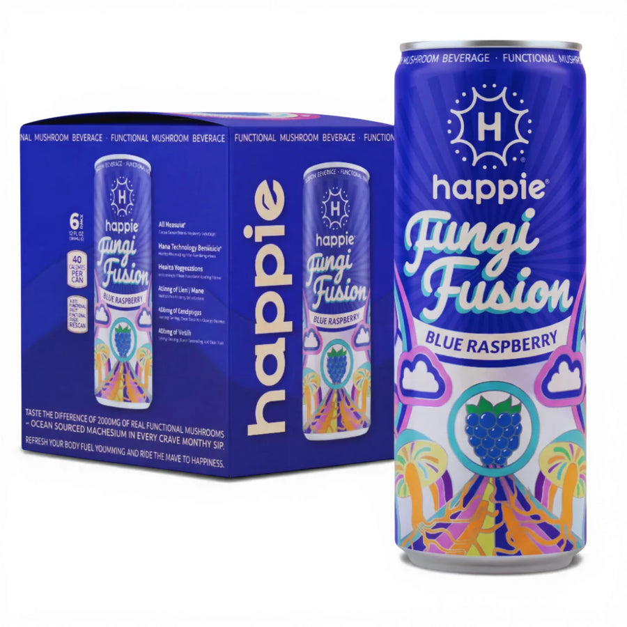 Blue Razzberry Fungi-Powered Seltzer