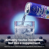 Blue Razzberry Fungi-Powered Seltzer