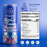 Happie Fungi Fusion Blue Raspberry nutrition facts, 12 fl oz can